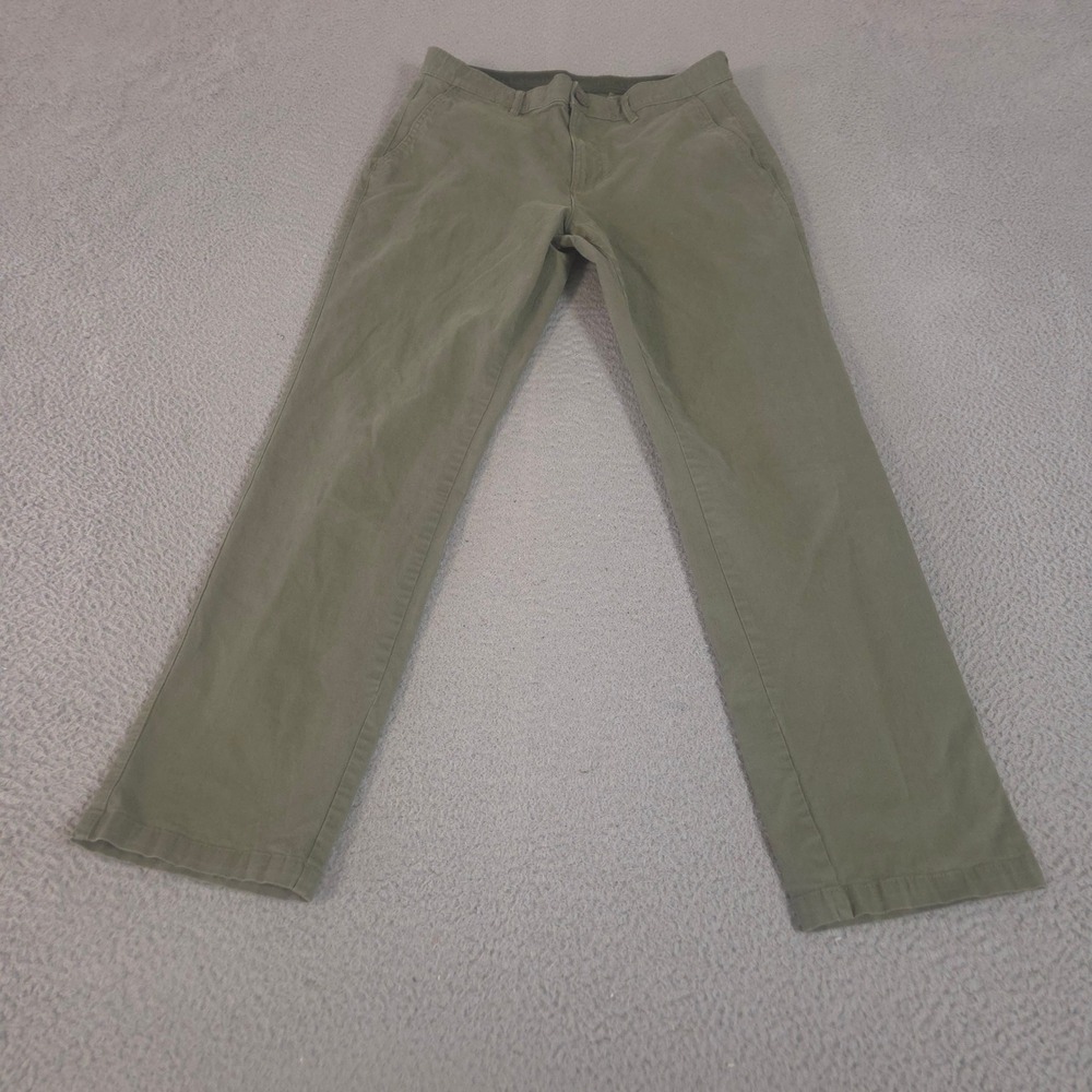 English Laundry Pants Mens 32x32 Green Straight Cotton Spandex Chino Trousers